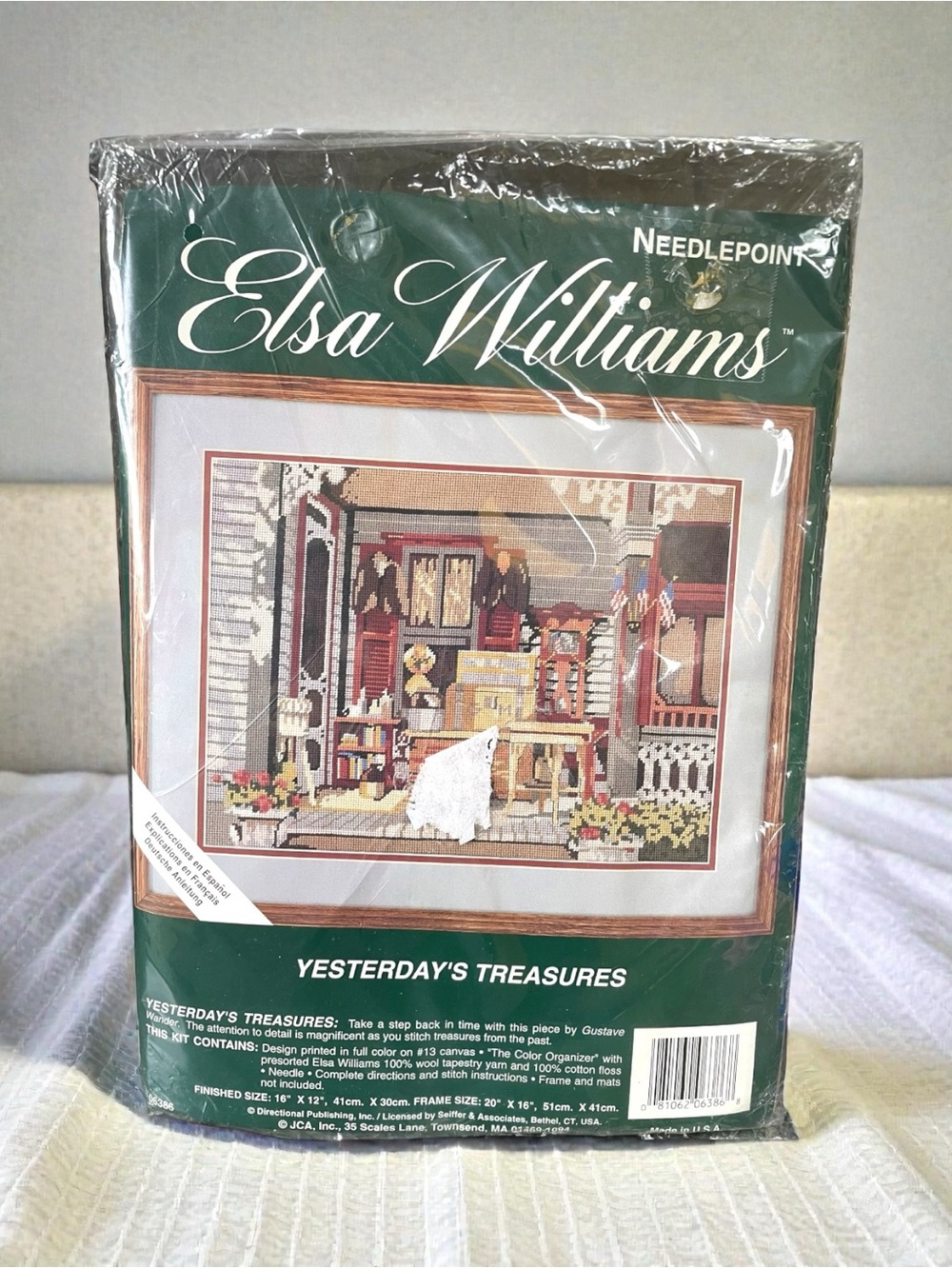 Elsa Williams needlepoint kit, Yesterday’s Treasures, never opened, vintage, USA